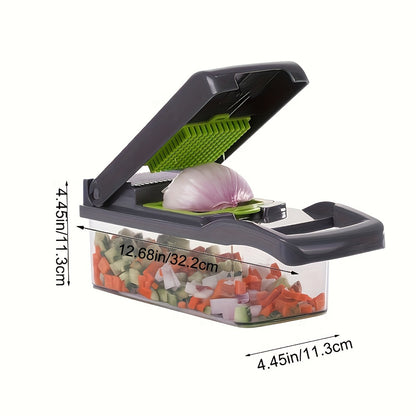 13-in-1 Multifunctional Vegetable Chopper Professional Onion Chopper with 8 Blades for Restaurant Kitchen