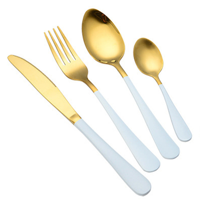 4-Piece Stainless Steel Cutlery Set ? Mirror Polished Knife, Fork & Spoon for Home & Restaurant