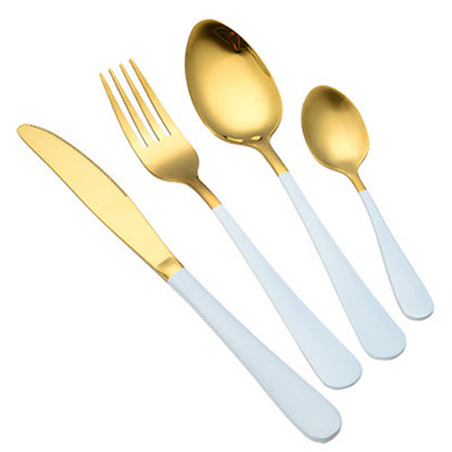 4-Piece Stainless Steel Cutlery Set ? Mirror Polished Knife, Fork & Spoon for Home & Restaurant