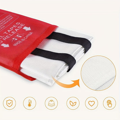 5pcs - Emergency Fire Blanket, Firefighter'S Accessory, Fireproof Blanket, Flame Retardant Blanket, Suitable for Home, Kitchen, School, Car, Office, Warehouse Safety Blanket 40"x 40"