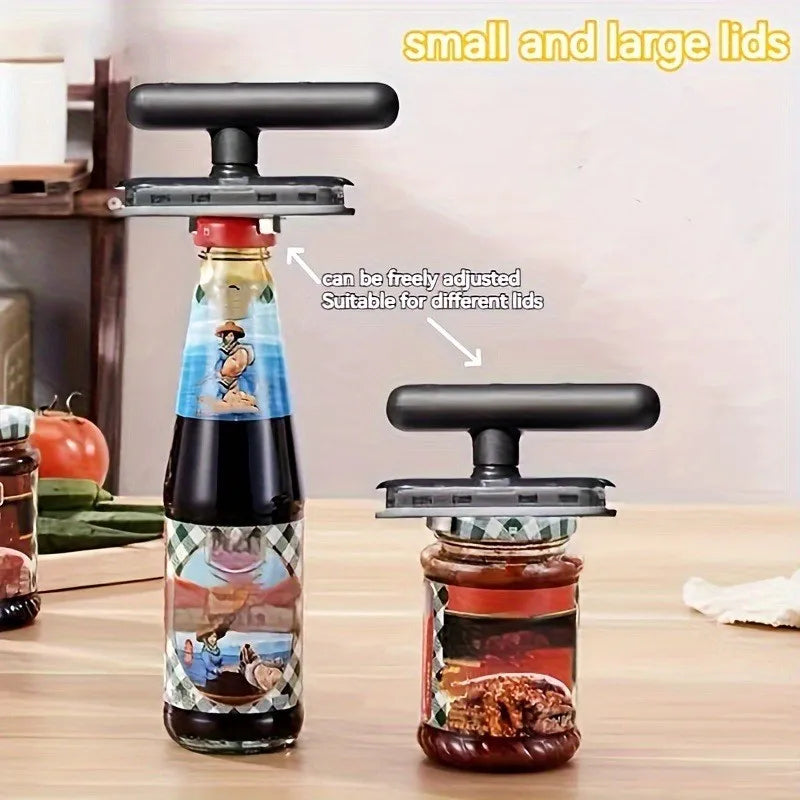 Multi-Function Jar Opener - Easy Grip Bottle & Lid Opener Tool for Kitchen, Non-Slip Design