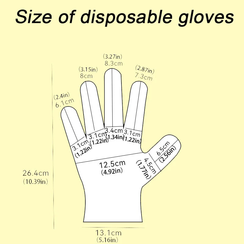 Heavy-Duty TPE Disposable Gloves – Food-Grade, Latex-Free, Multipurpose Gloves for Kitchen, Cleaning, Crafts & Everyday Use (Universal Size)