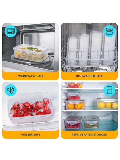 24-Piece Refrigerator Food Storage Jar Set – Airtight, Microwaveable & Transparent