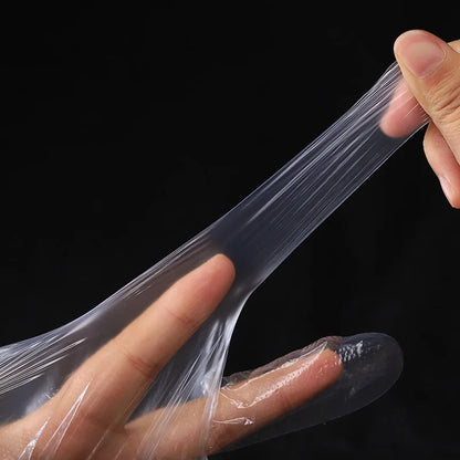 Disposable TPE Gloves  - Clear Oil-Resistant Food Handling Gloves for Cooking, Cleaning, Meals, Latex-Free & Powder-Free