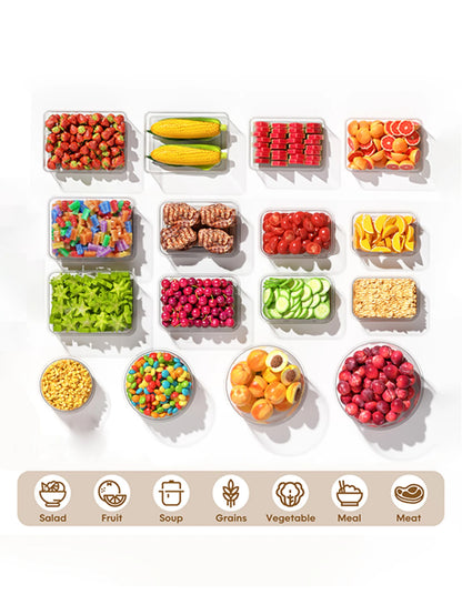 24-Piece Refrigerator Food Storage Jar Set – Airtight, Microwaveable & Transparent
