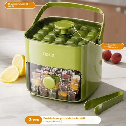 Large Capacity Ice Cube Mold with Storage