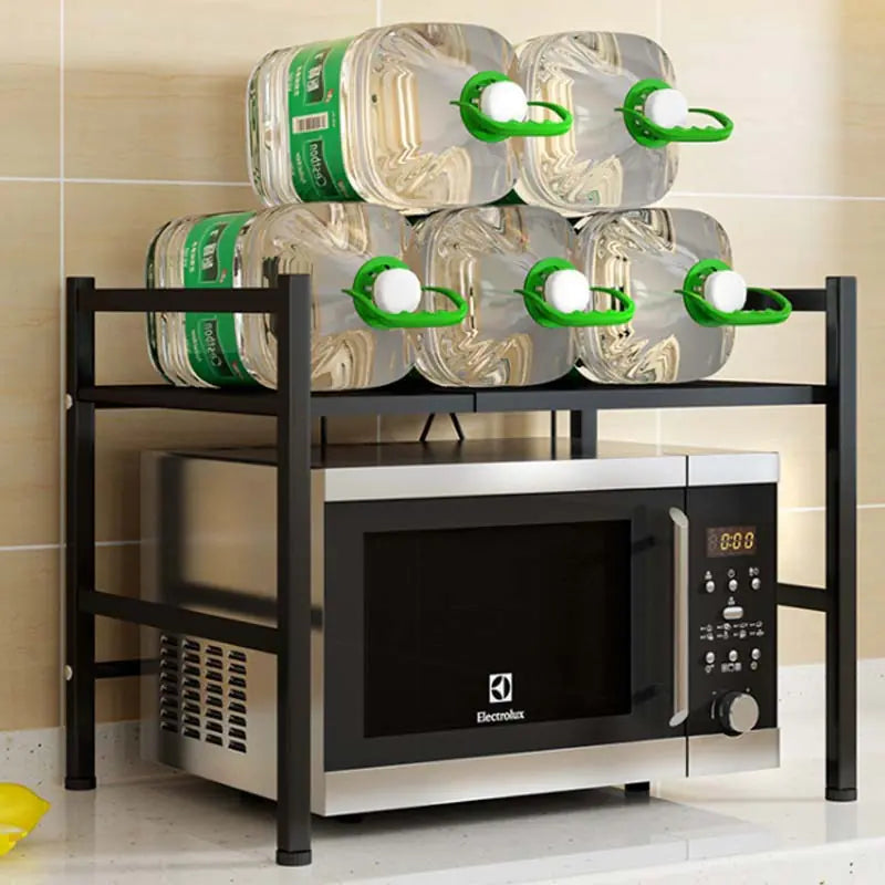 Adjustable Double-Layer Microwave Storage Rack