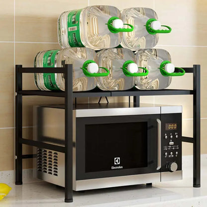 Adjustable Double-Layer Microwave Storage Rack