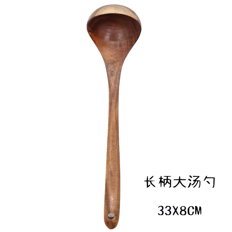 Japanese Non-Stick Wooden Spatula and Spoon Set