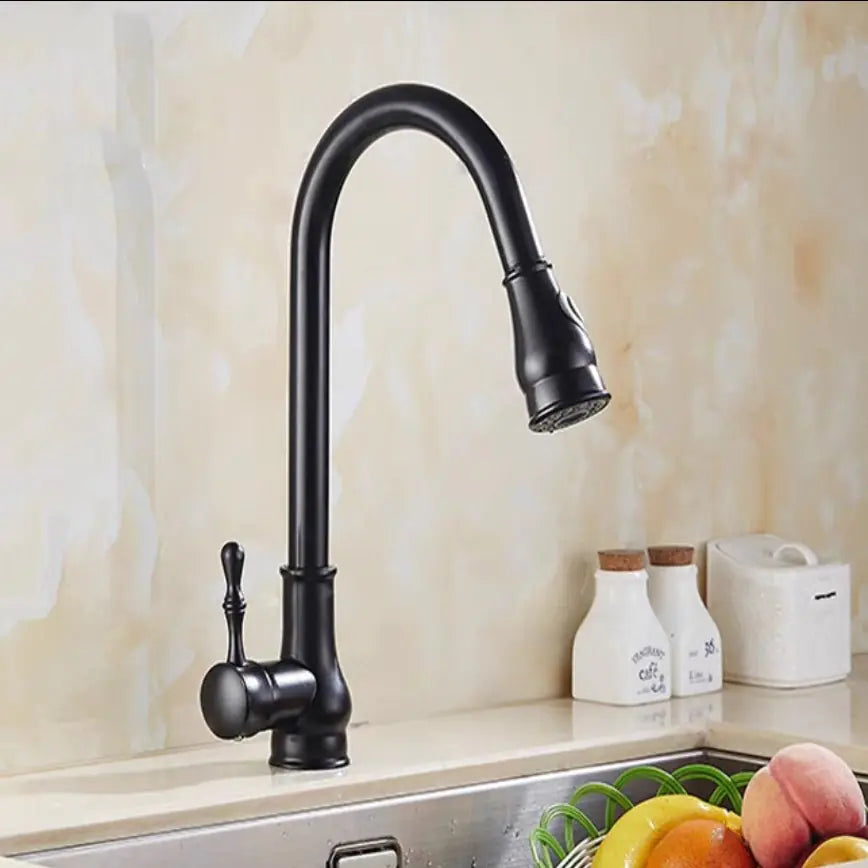 Copper Pull-Down Antique Kitchen Sink Faucet