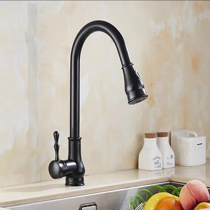 Copper Pull-Down Antique Kitchen Sink Faucet