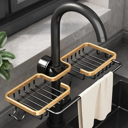 Multifunctional Kitchen Faucet Storage Rack