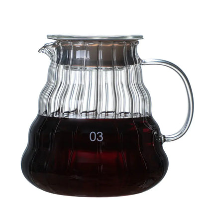 Glass Coffee Pour Over Pot with Filter