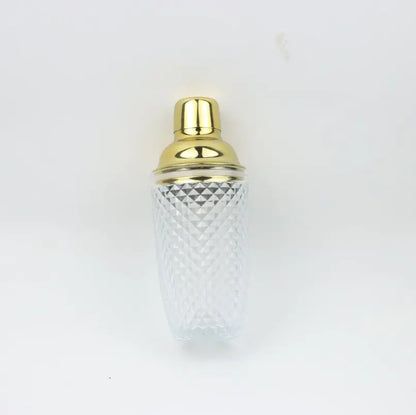 400ML Golden Glass Cocktail Shaker with Stainless Lid