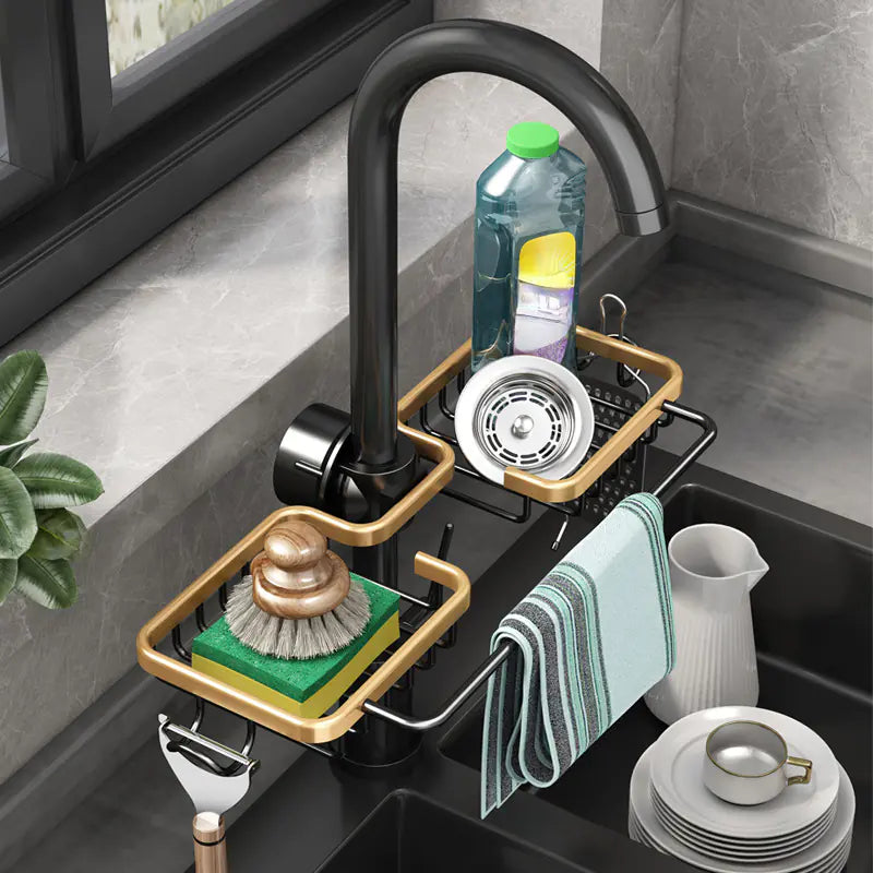 Multifunctional Kitchen Faucet Storage Rack