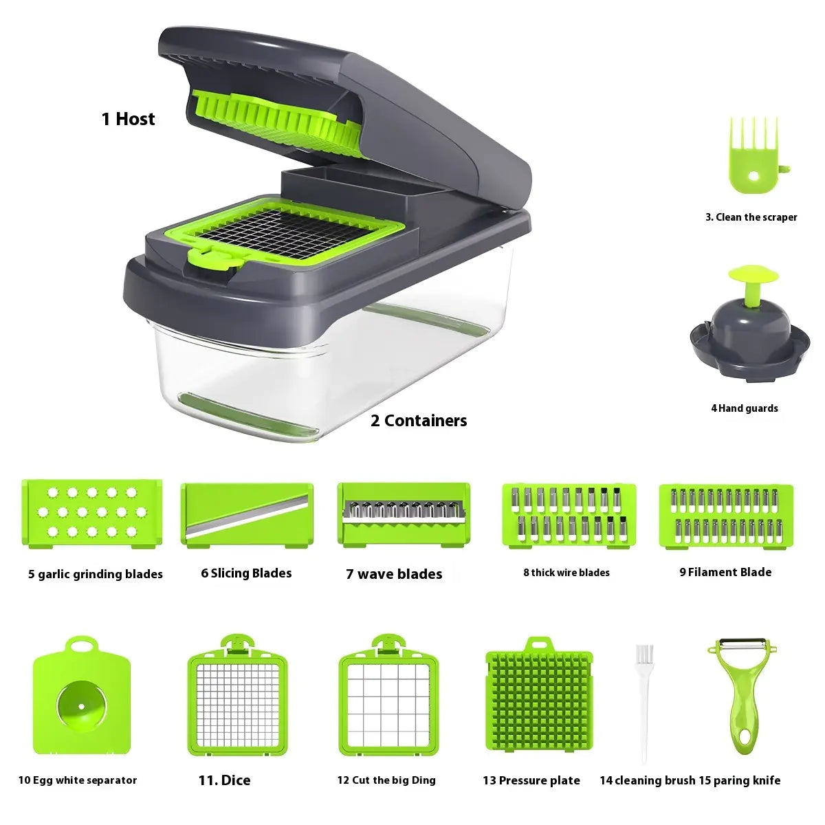 15-in-1 Multi-Function Vegetable Chopper