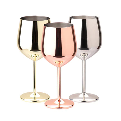 European 304 Single Layer Stainless Steel Wine Glass