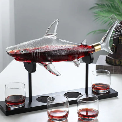 Glass Shark Decanter Wine Set