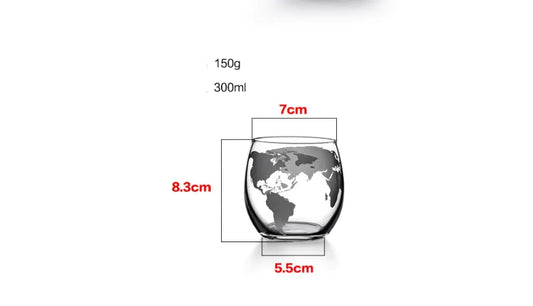 Earth Globe Glass Wine Decanter