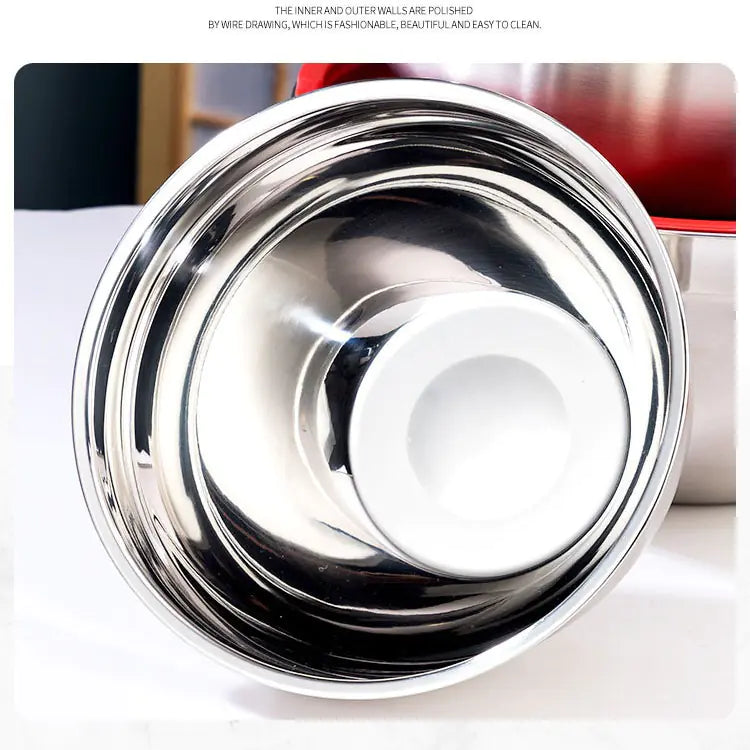 Stainless Steel Salad Bowl with Lid