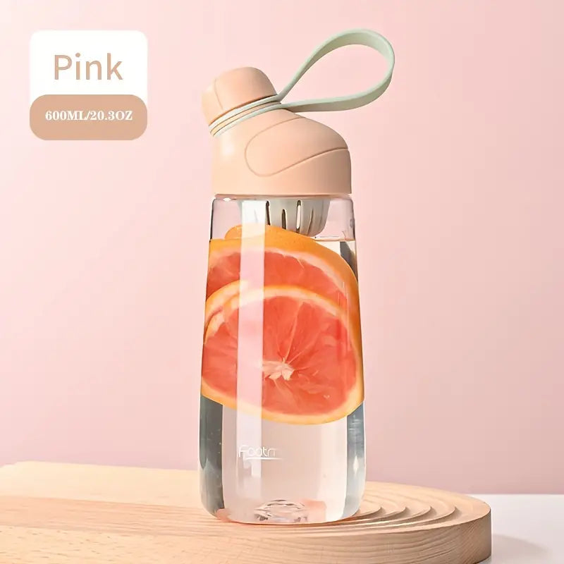 Portable 600ml Plastic Water Bottle with Tea Strainer