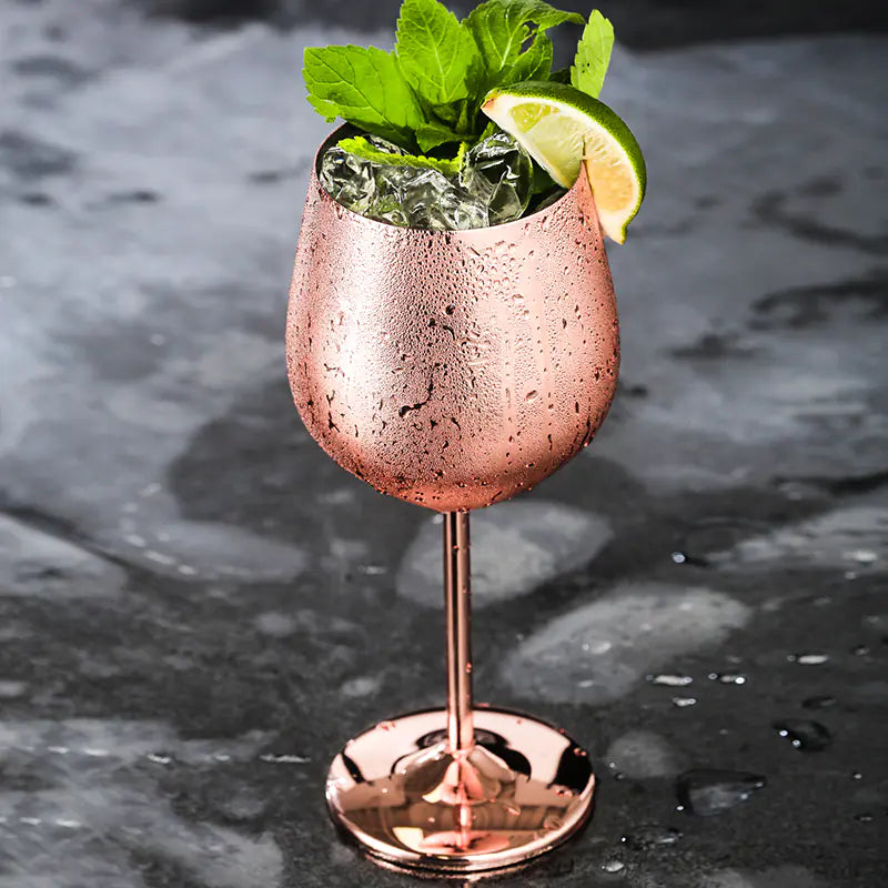 Stainless Steel Wine Glasses for Parties and Cocktails
