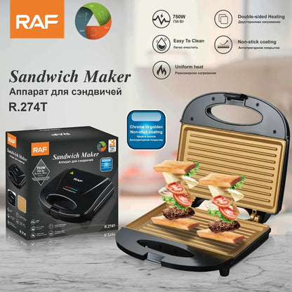RAF Dual-Sided Heating Sandwich Maker for Home Use