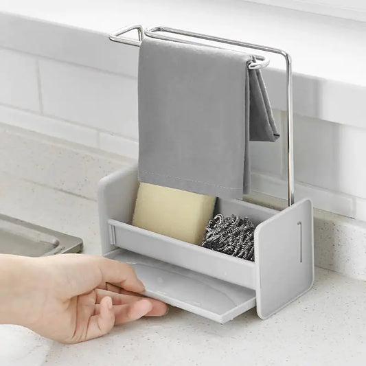 Detachable Stainless Steel Sponge Rack – Kitchen Sink Organizer