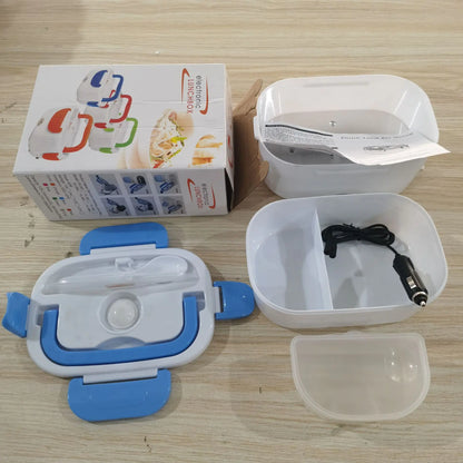 Double-Layer Stainless Steel Heated Lunch Box – Portable Electric Food Warmer
