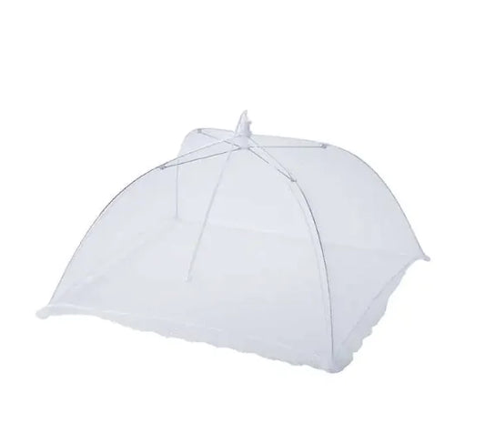 Foldable Food Cover, Fly-Proof Dining Table Cover (White, 42x22cm)