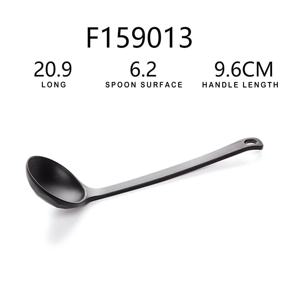 Japanese Soup Spoon Plastic Bowl Soup Porridge Spoon Hot Kitchen Accessories Black Frosted Soup Spoon For Home Restaurant