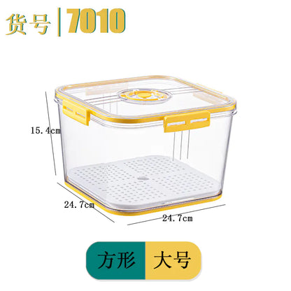 Square PET Freezer Storage Box Set for Kitchen