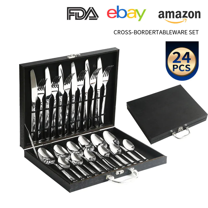 Amazon Stainless Steel Cutlery Set - 24 Pieces Gift Box