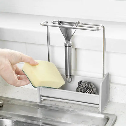 Detachable Stainless Steel Sponge Rack – Kitchen Sink Organizer