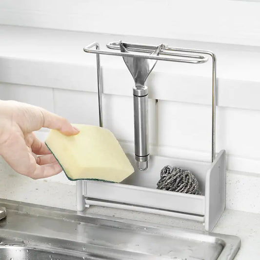 Detachable Stainless Steel Sponge Rack – Kitchen Sink Organizer