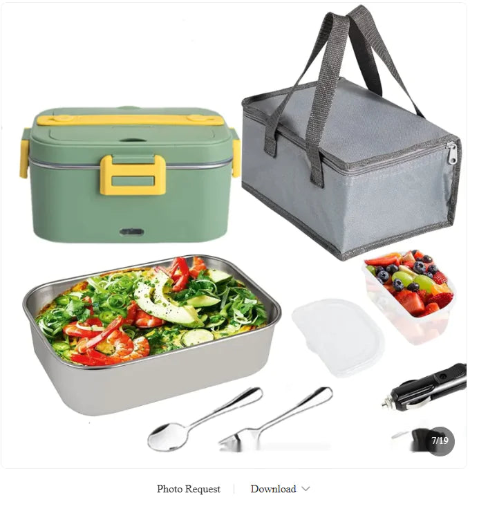 75W Electric Lunch Box Portable Car & Home Heating