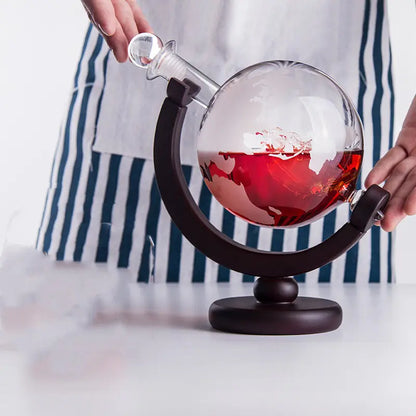 Earth Globe Glass Wine Decanter
