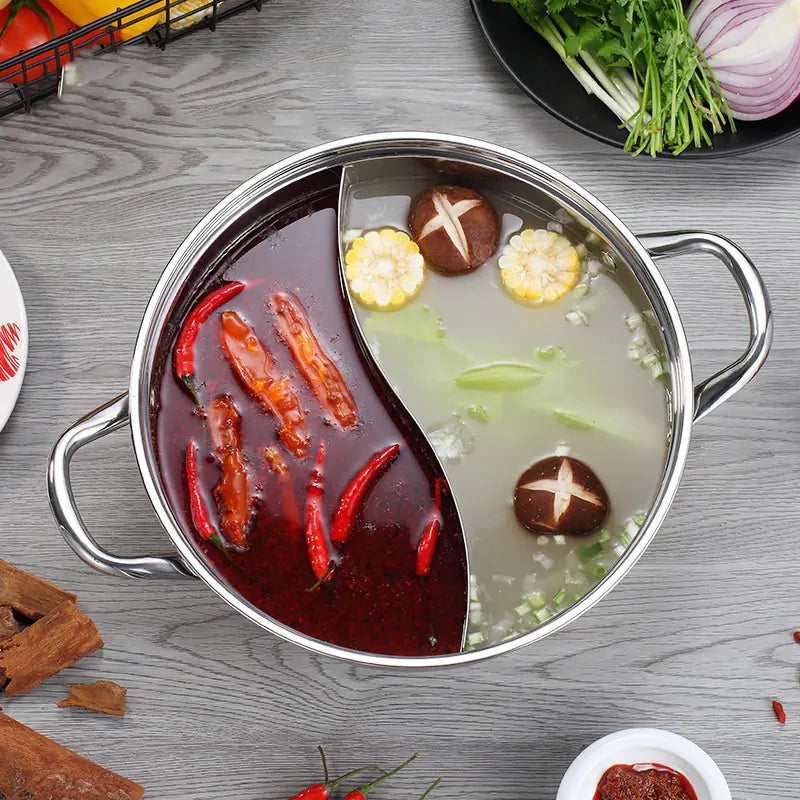 Stainless Steel Two-Flavor Hot Pot