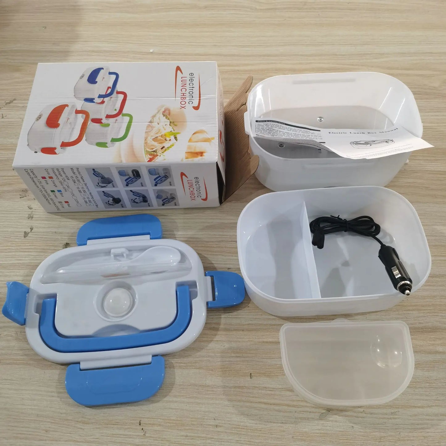 Double-Layer Stainless Steel Heated Lunch Box – Portable Electric Food Warmer