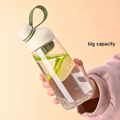 Portable 600ml Plastic Water Bottle with Tea Strainer