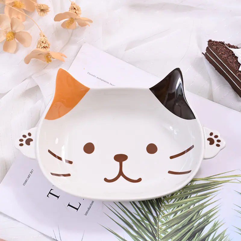 Japanese Three-Dimensional Ceramic Cat Claw Plate