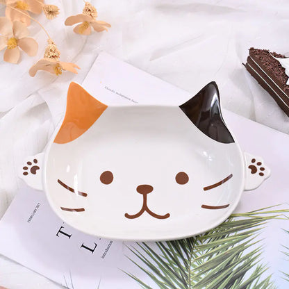 Japanese Three-Dimensional Ceramic Cat Claw Plate