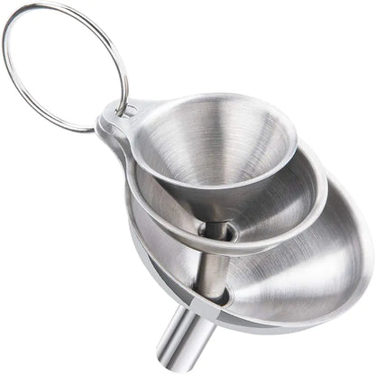 Stainless Steel Kitchen Funnel Set – Durable, Leak-Proof Funnels for Cooking, Bottling & Kitchen Use