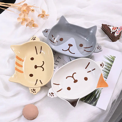 Japanese Three-Dimensional Ceramic Cat Claw Plate