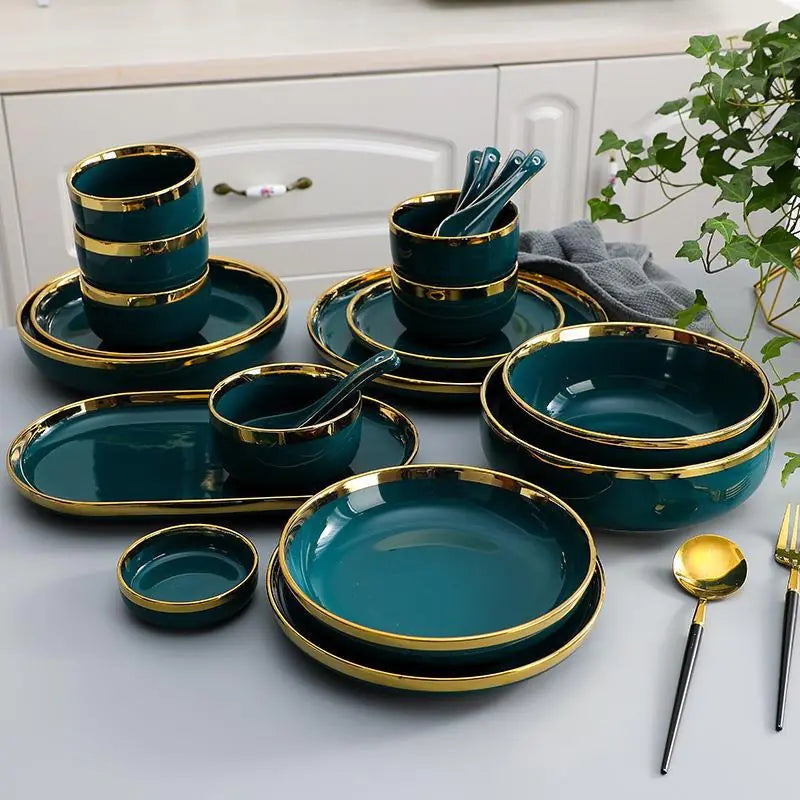 Nordic Ceramic Dishware Set 9PCS