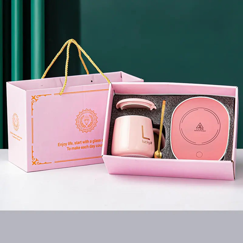 Constant Temperature Ceramic Mug Set Gift Box