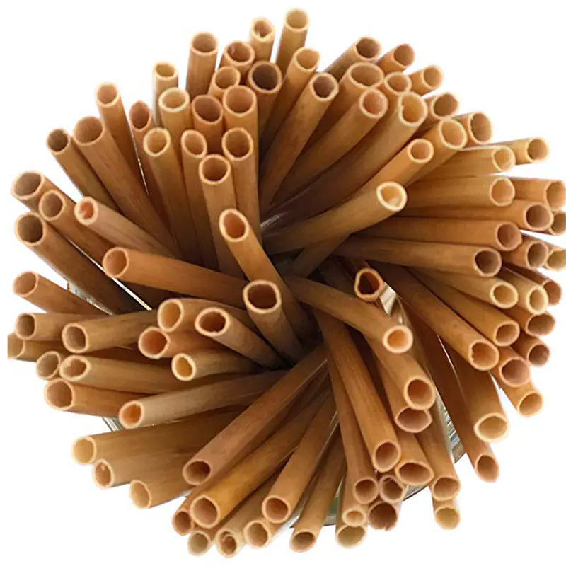 100pcs Eco-Friendly Wheat Straws - Biodegradable