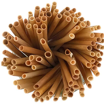 100pcs Eco-Friendly Wheat Straws - Biodegradable