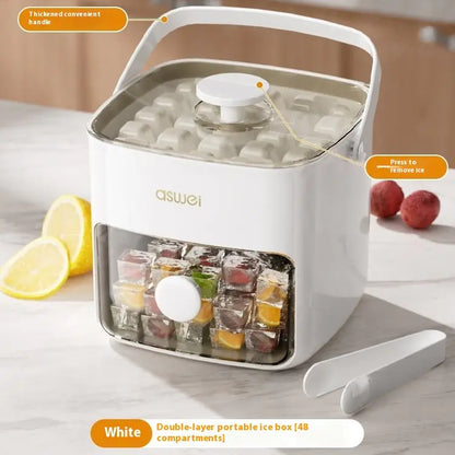 Large Capacity Ice Cube Mold with Storage