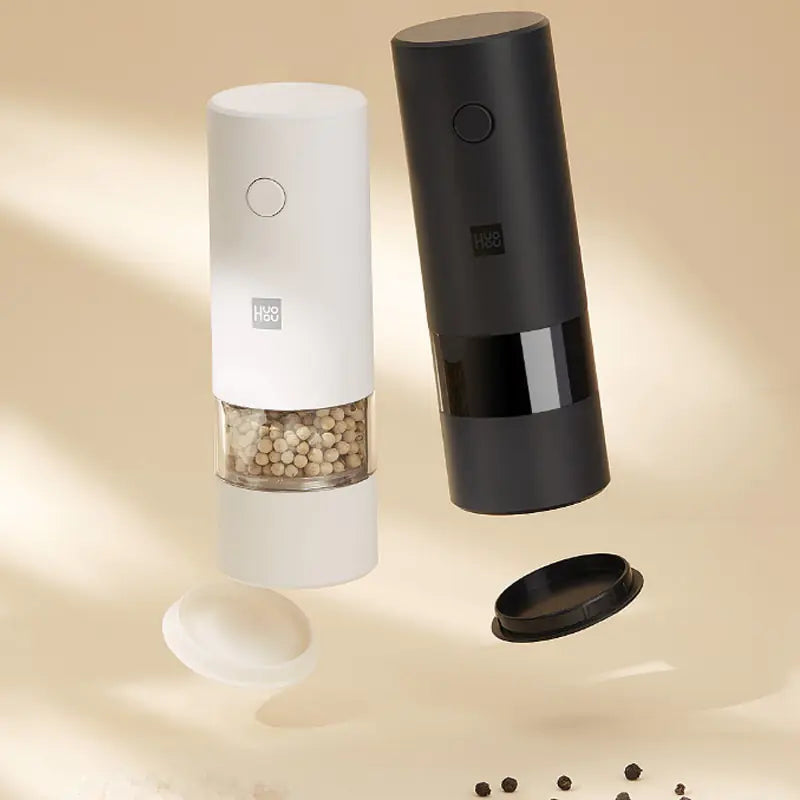 Electric Salt & Pepper Grinder – Automatic Black Pepper and Sea Salt Mill